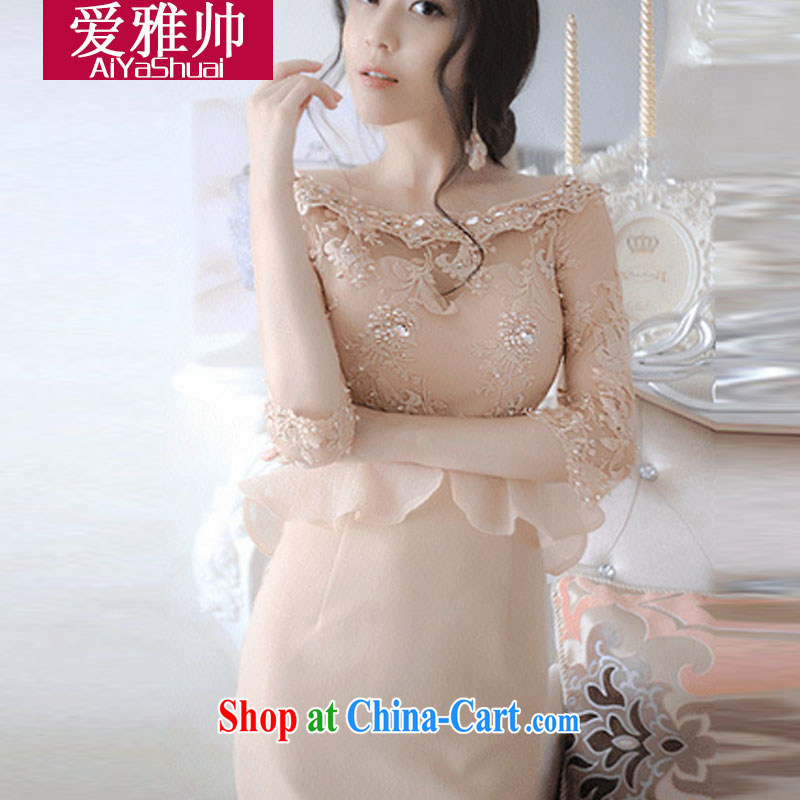 Love, Jacob Shuai 2015 Ching-ching-stars with gold thread embroidered yarn Web parquet drill flouncing skirt dress who won heart Ye-care dress picture color L, love, cool (aiyashuai), online shopping