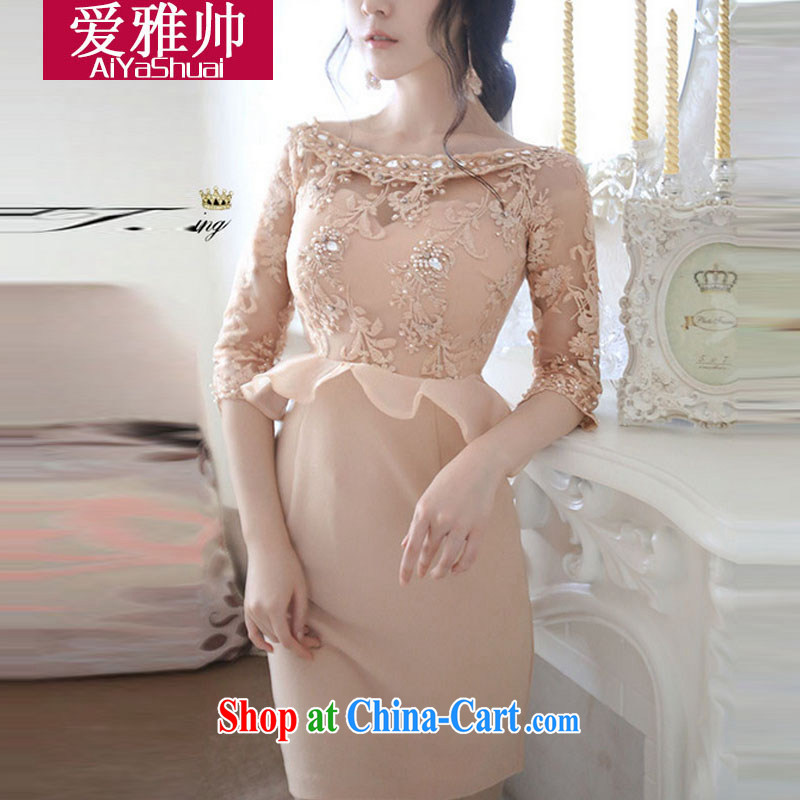 Love, Jacob Shuai 2015 Ching-ching-stars with gold thread embroidered yarn Web parquet drill flouncing skirt dress who won heart Ye-care dress picture color L, love, cool (aiyashuai), online shopping