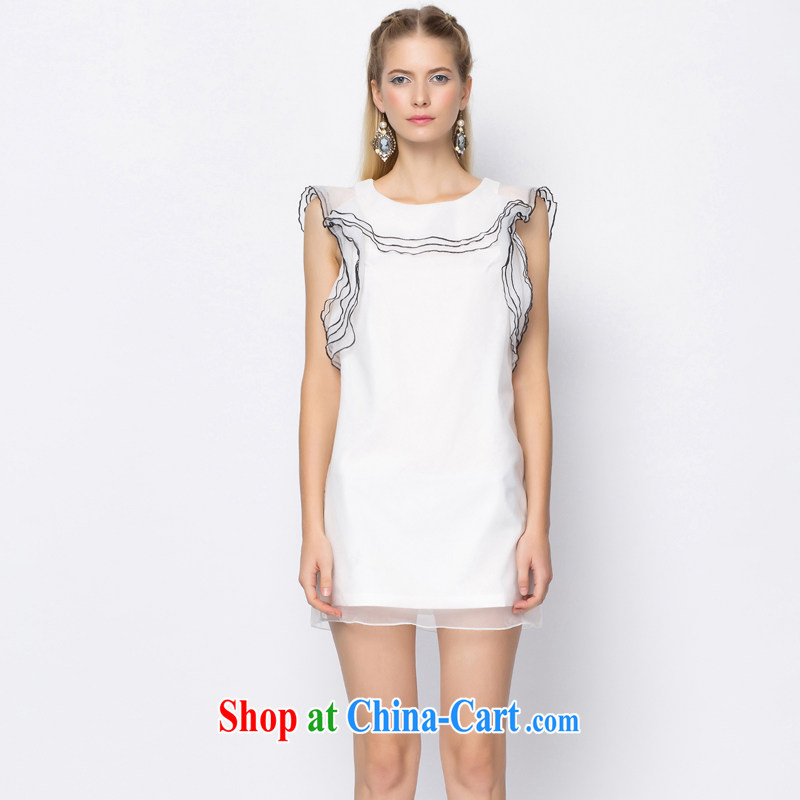 Yi Ge lire name Yuan sweet cascade flouncing shoulder cultivating graphics thin dresses banquet small dress dress white 6695 L, Yi Ge lire (YIGELILA), online shopping
