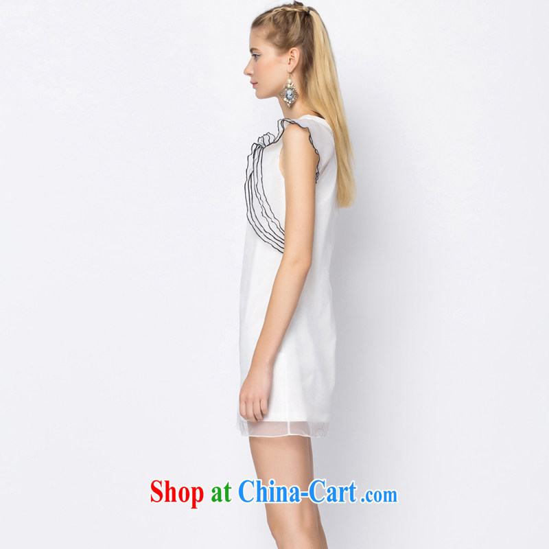 Yi Ge lire name Yuan sweet cascade flouncing shoulder cultivating graphics thin dresses banquet small dress dress white 6695 L, Yi Ge lire (YIGELILA), online shopping