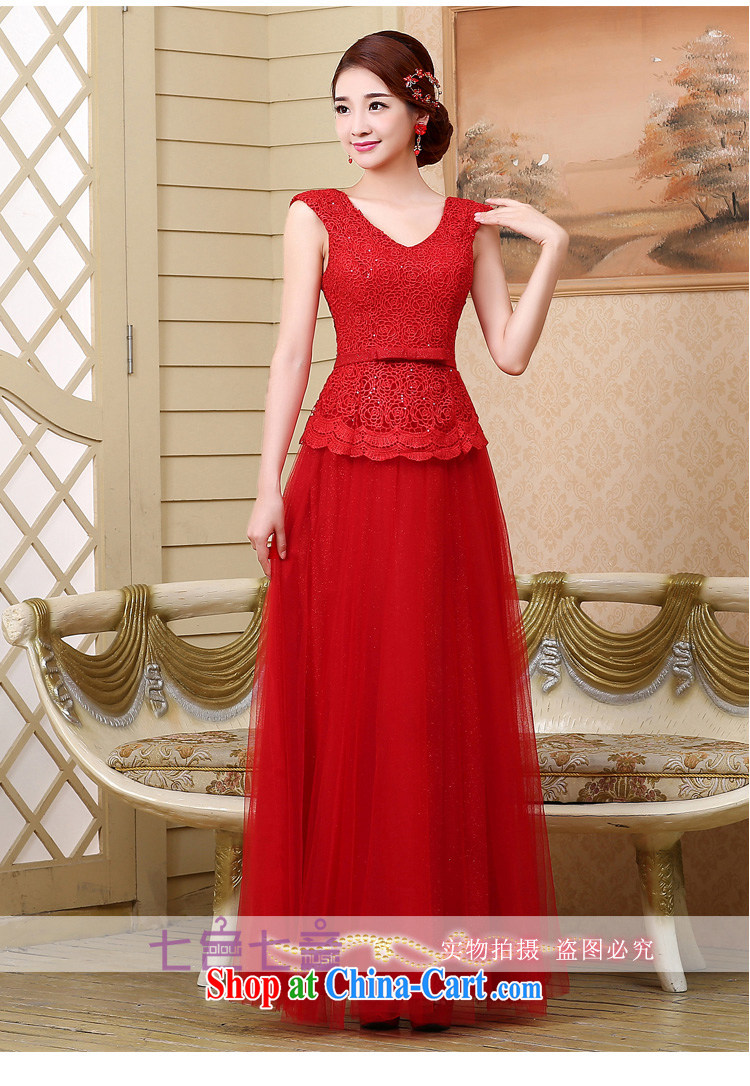 7 color 7 tone 2015 bridal toast clothing Evening Dress new stylish shoulders cultivating long gown wedding L 024 red M pictures, price, brand platters! Elections are good character, the national distribution, so why buy now enjoy more preferential! Health