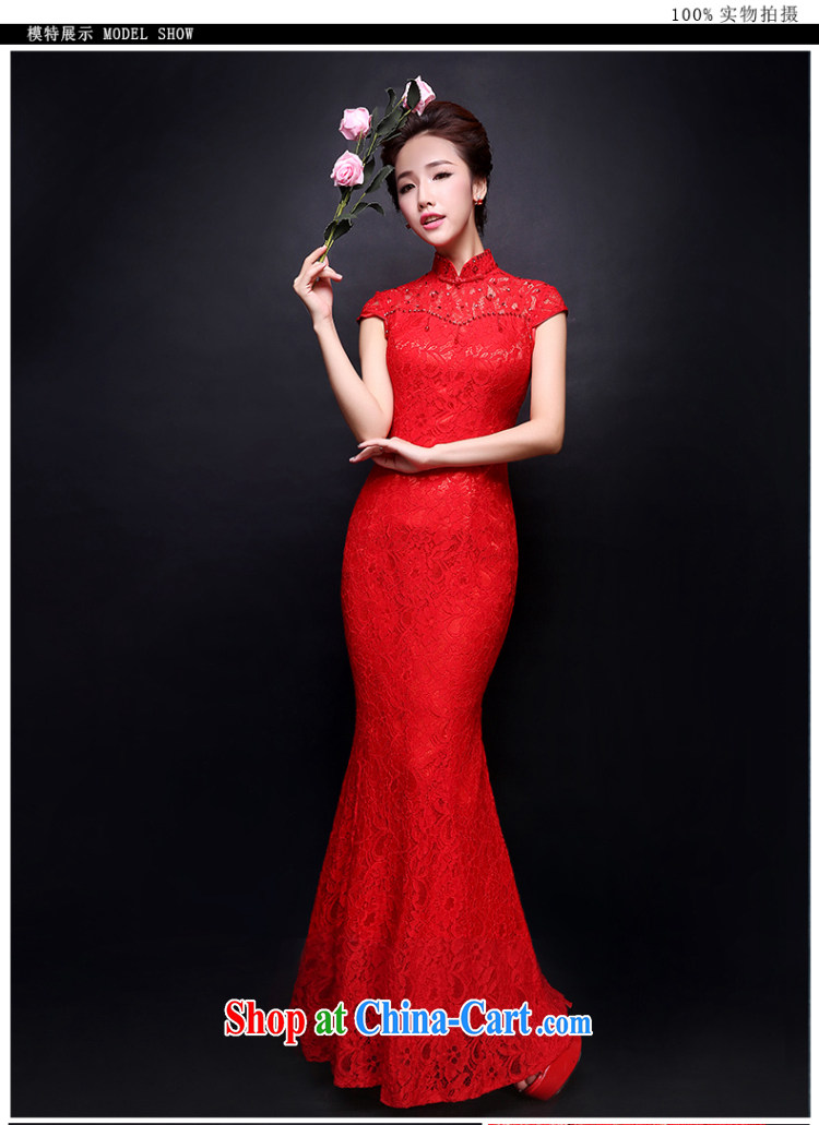 Ms Audrey EU Qi 2015 summer new brides with wedding dresses retro lace bows Service Improvement crowsfoot long red red XL pictures, price, brand platters! Elections are good character, the national distribution, so why buy now enjoy more preferential! Health