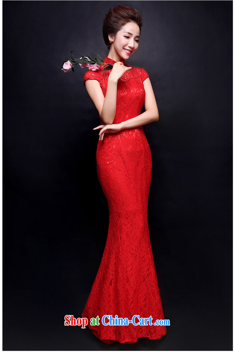 Ms Audrey EU Qi 2015 summer new brides with wedding dresses retro lace bows Service Improvement crowsfoot long red red XL pictures, price, brand platters! Elections are good character, the national distribution, so why buy now enjoy more preferential! Health