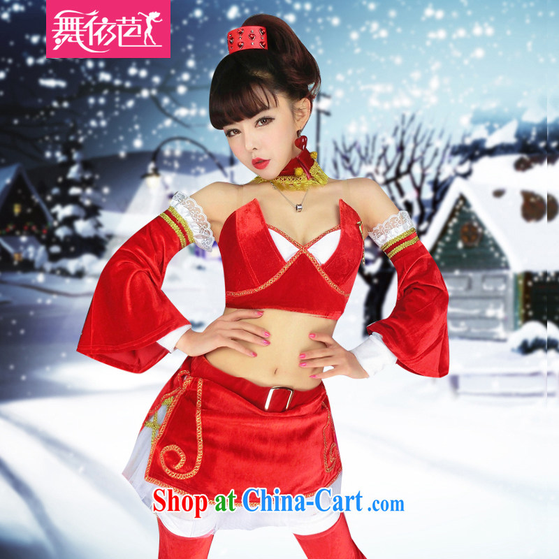 Dance ballet in accordance with New Year's Day to stage the Night Bar DS costumes my store female singer dancer clothing red are code