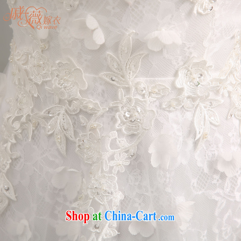 Qi wei wedding dresses 2015 new summer marriages served toast bridesmaid long red evening dress lace bridesmaid dress uniform graduated white M, Qi wei (QI WAVE), online shopping