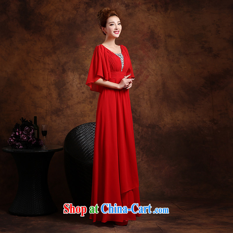 Wei Qi 2015 new summer wedding dresses bridal toast service banquet service long marriage dress female Red XXL, Qi wei (QI WAVE), online shopping