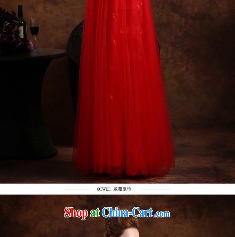Wei Qi 2015 new summer wedding dress toast Service Bridal lace long dress girls banquet Evening Dress evening dress shoulders the Code Red XXL pictures, price, brand platters! Elections are good character, the national distribution, so why buy now enjoy more preferential! Health