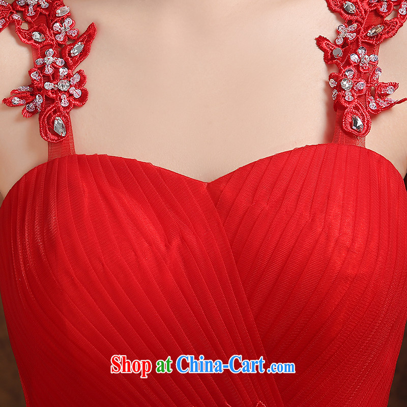Wei Qi 2015 new summer wedding dress toast Service Bridal lace long dress girls banquet Evening Dress evening dress shoulders the Code Red XXL, Qi wei (QI WAVE), online shopping