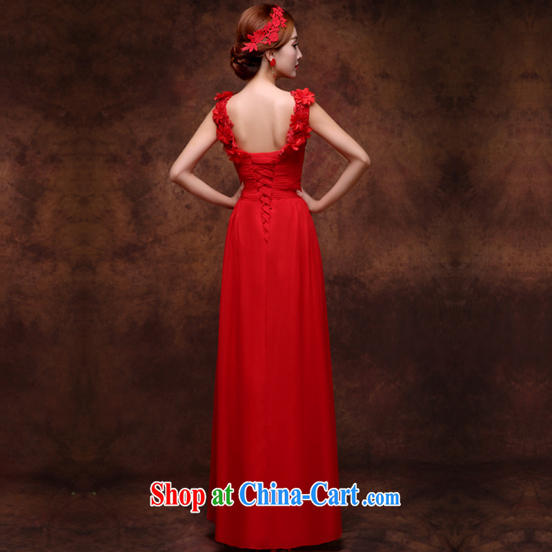 Sophie HIV than toasting Service Bridal Fashion 2015 new summer wedding ceremony double-shoulder red dress long, cultivating the dress bridal gown dance female Red XXL, Abby (SOFIE ABBY), online shopping