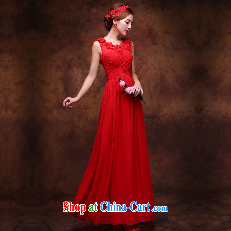 Sophie HIV than toasting Service Bridal Fashion 2015 new summer wedding ceremony double-shoulder red dress long, cultivating the dress bridal gown dance female Red XXL, Abby (SOFIE ABBY), online shopping
