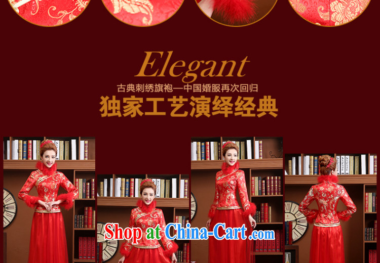 Wei Qi toast Service Bridal Fashion summer 2015 New Red wedding dresses fall long-sleeved Chinese Dress Long Red Beauty XXL pictures, price, brand platters! Elections are good character, the national distribution, so why buy now enjoy more preferential! Health
