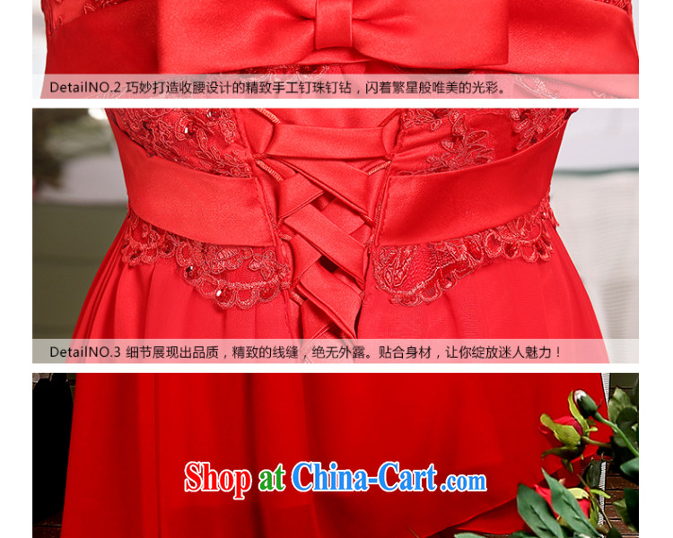 Wei Qi marriages wedding dresses 2015 new summer Korean red Long Female banquet Evening Dress evening dress uniform toasting red XXL pictures, price, brand platters! Elections are good character, the national distribution, so why buy now enjoy more preferential! Health