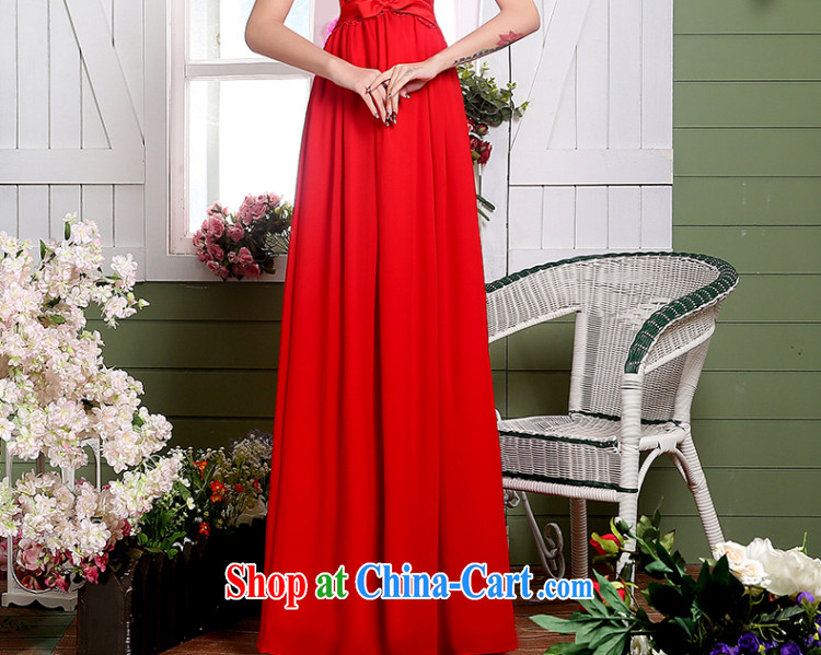 Wei Qi marriages wedding dresses 2015 new summer Korean red Long Female banquet Evening Dress evening dress uniform toasting red XXL pictures, price, brand platters! Elections are good character, the national distribution, so why buy now enjoy more preferential! Health