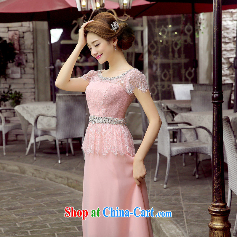 Dress skirt summer 2015 new bag shoulder cultivating graphics thin dress bridal long toast clothing evening dress snow woven dresses dress new discount package pink. size 5 - 7 Day Shipping, 100 Ka-ming, and shopping on the Internet