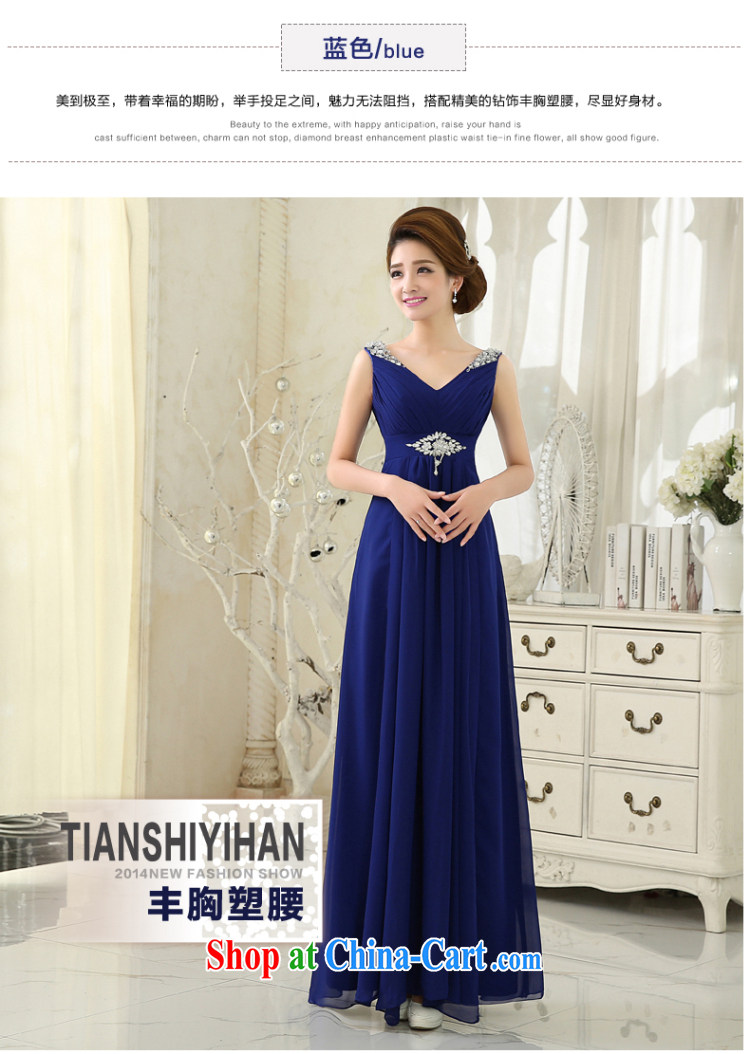wedding dresses 2015 New royal blue Deep V collar lace long dress marriages served toast bridesmaid dress etiquette presided over his genuine promotional package mail Po blue XXL pictures, price, brand platters! Elections are good character, the national distribution, so why buy now enjoy more preferential! Health