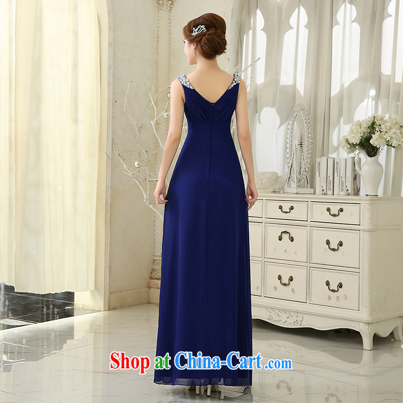 wedding dresses 2015 New royal blue Deep V collar lace long dress bride wedding toast clothing bridesmaid dress the ceremonial uniforms and promotional package mail Po blue XXL, 100 Ka-ming, and shopping on the Internet