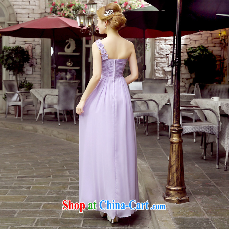 wedding dresses skirt new summer, 2015 a single shoulder flower cultivation marriages served toast long sweet evening dress dresses evening dress new light purple L, 100 Ka-ming, and shopping on the Internet