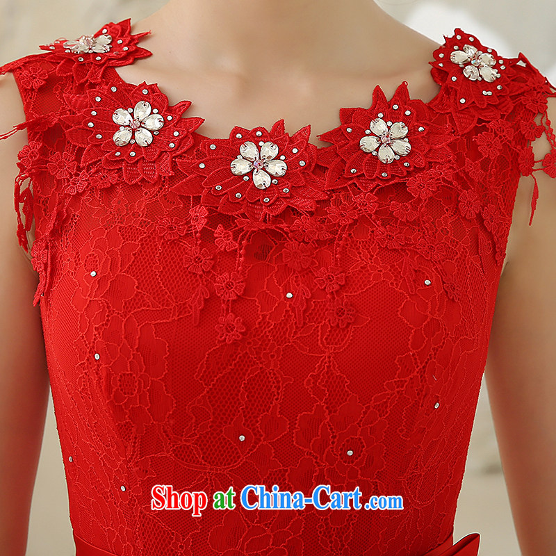 Evening Dress wedding toast clothing Evening Dress 2015 new bride replacing bridesmaid a Field shoulder cultivating red long spring dresses New Products promotions and package mail Red. size 5 - 7 Day Shipping, 100 Ka-ming, and shopping on the Internet