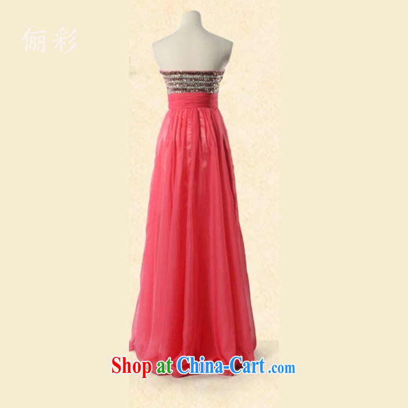 An MMS message long skirt dress lady Reception Banquet Evening Dress 100 hem dresses watermelon red XL, an MMS message (LICAI), shopping on the Internet