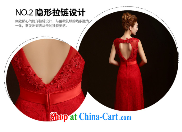 wedding dresses new 2015 winter bridal red bows beauty service annual meeting banquet dress long wedding dress small tail wedding dresses red L pictures, price, brand platters! Elections are good character, the national distribution, so why buy now enjoy more preferential! Health