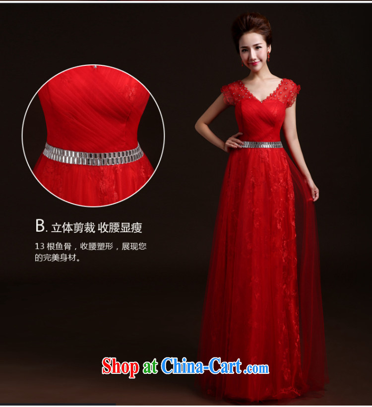 Winter bridesmaid dresses new 2015 red bows Service Bridal Fashion wedding banquet Annual Meeting Evening Dress long, cultivating small tail bridesmaid dress uniform toast red L pictures, price, brand platters! Elections are good character, the national distribution, so why buy now enjoy more preferential! Health