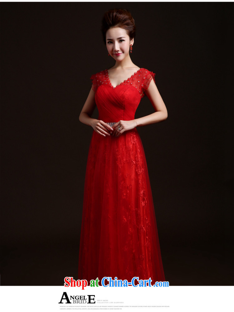 Winter bridesmaid dresses new 2015 red bows Service Bridal Fashion wedding banquet Annual Meeting Evening Dress long, cultivating small tail bridesmaid dress uniform toast red L pictures, price, brand platters! Elections are good character, the national distribution, so why buy now enjoy more preferential! Health
