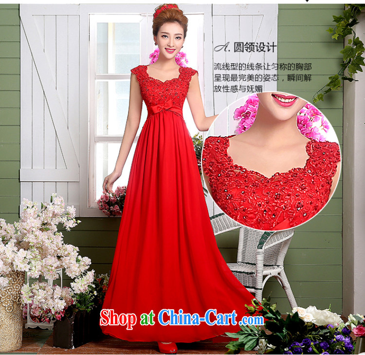 The Vanessa serving toast bride summer 2015 new wedding dress a Field double-shoulder dress red long strap banquet dress party annual graduation dresses red XL (stylish straps stereo-lumbar) pictures, price, brand platters! Elections are good character, the national distribution, so why buy now enjoy more preferential! Health