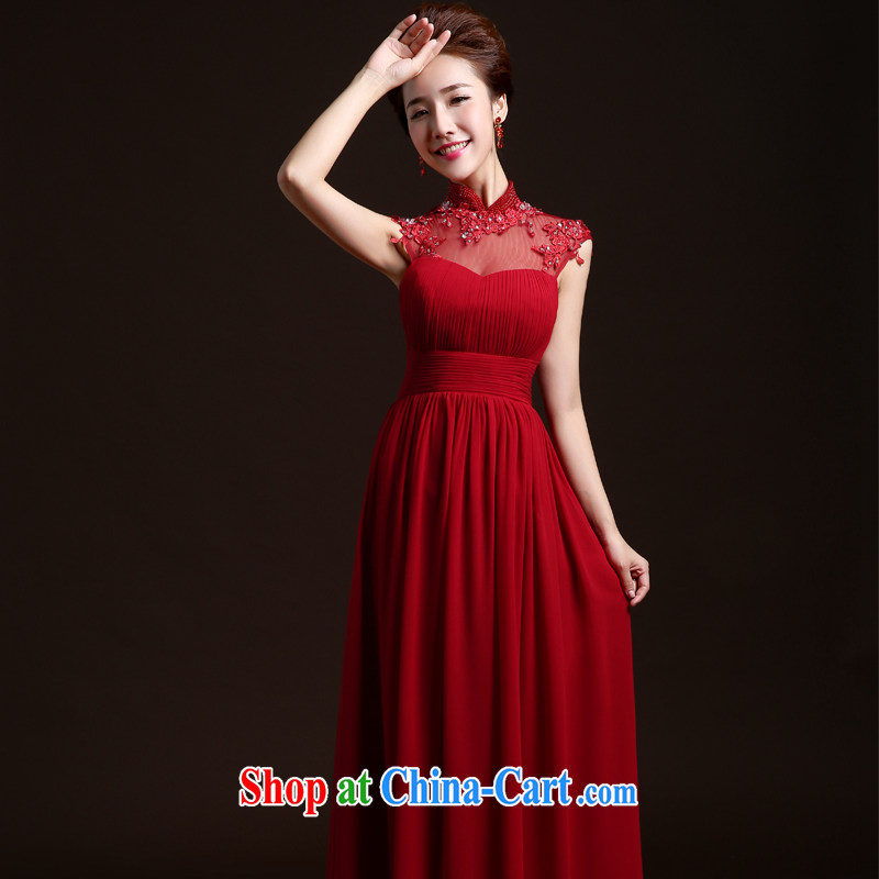 wedding dresses new 2015 Winter Fashion marriages served toast red annual banquet dress long, cultivating their bows dress red S, 100-ball (Ball Lily), and shopping on the Internet