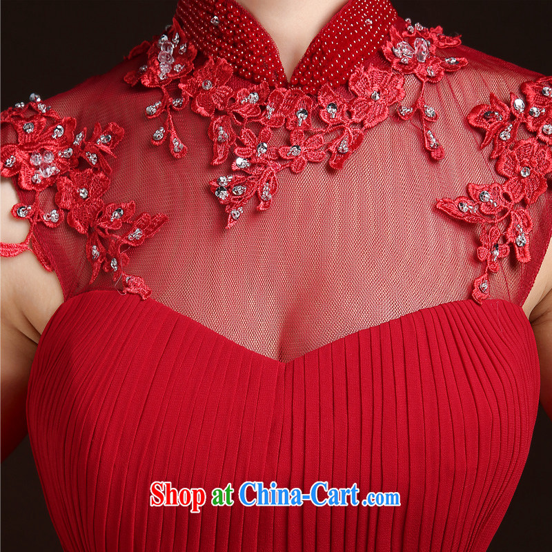 wedding dresses new 2015 Winter Fashion marriages served toast red annual banquet dress long, cultivating their bows dress red S, 100-ball (Ball Lily), and shopping on the Internet