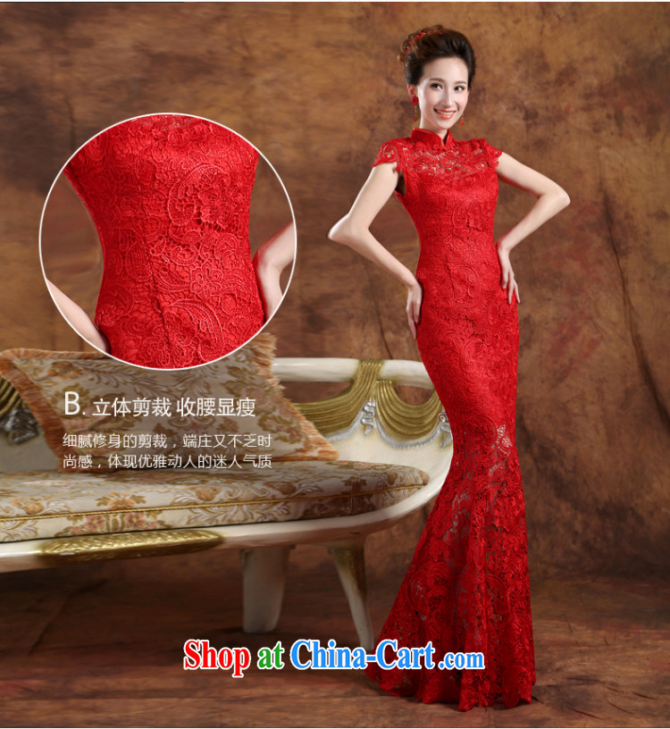 2015 new stylish bridal toast dress uniform a Field shoulder crowsfoot beauty bridal wedding toast serving long, annual red dress red M pictures, price, brand platters! Elections are good character, the national distribution, so why buy now enjoy more preferential! Health
