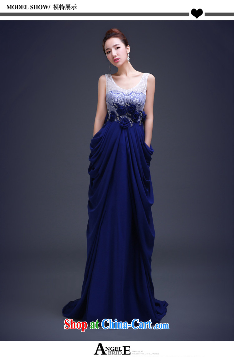2015 fall and winter New Evening Dress royal blue long, cultivating bridesmaid sisters served as banquet annual meeting moderator dress uniforms blue L pictures, price, brand platters! Elections are good character, the national distribution, so why buy now enjoy more preferential! Health