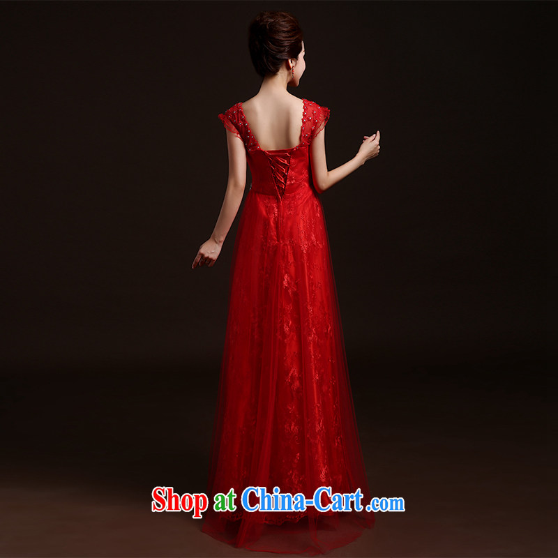 wedding dresses new 2015 Winter Fashion marriages served toast red dress moderator evening dress long, cultivating their bows dress red L, 100-ball (Ball Lily), online shopping