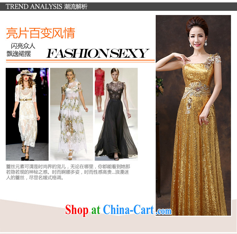 Wei Qi gold long dress toast Service Bridal wedding dresses 2015 new stylish wedding dress show banquet service female summer Peacock Blue L pictures, price, brand platters! Elections are good character, the national distribution, so why buy now enjoy more preferential! Health