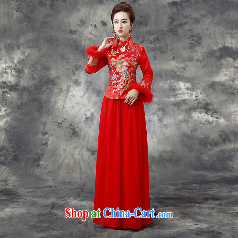 It is also optimized their swords into plowshares and cotton thick bridal toast cheongsam dress YFTK 2810 red XXL, yet also optimize their swords into plowshares, and shopping on the Internet
