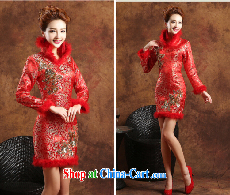 There are optimized color Kingfisher Winter, After a short, long-sleeved, bridal toast dress YFTK 2812 red XXL pictures, price, brand platters! Elections are good character, the national distribution, so why buy now enjoy more preferential! Health
