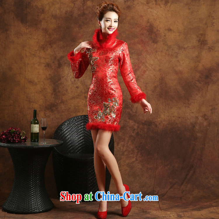There are optimized color Kingfisher Winter, After a short, long-sleeved, bridal toast dress YFTK 2812 red XXL pictures, price, brand platters! Elections are good character, the national distribution, so why buy now enjoy more preferential! Health