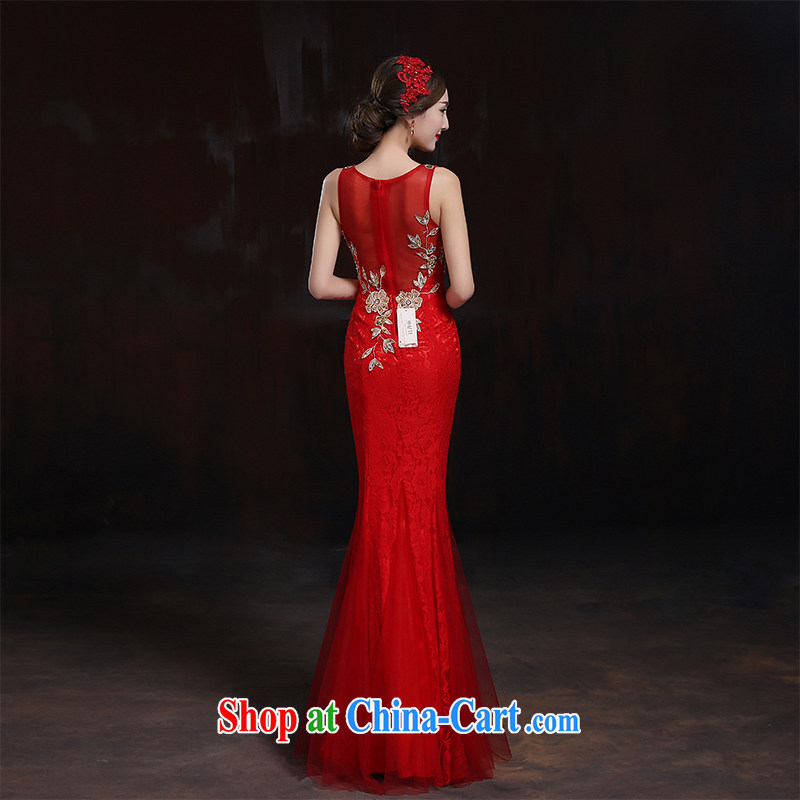 7 color 7 tone dress 2015 New Long bows service bridal gown crowsfoot double-shoulder lace stylish wedding dress winter L 028 red long tailored (final), 7 color 7 tone, shopping on the Internet