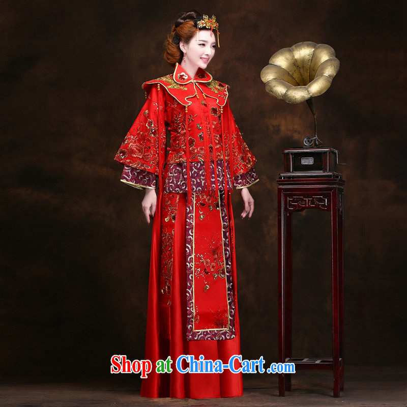 There's a phoenix of new Chinese Dress married Yi-hi and marriages red long retro winter 2094 YY red XXXL, still, and that, on-line shopping