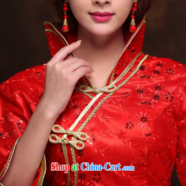 Still, 12,014 new winter married women serving toast cheongsam dress improved Beauty Fashion long Chinese wedding dresses YY 2099 red XXL pictures, price, brand platters! Elections are good character, the national distribution, so why buy now enjoy more preferential! Health