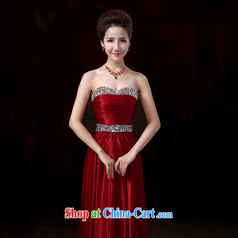 Baby bridal elegant style 2014 winter dresses, wipe it off his chest, long, red wine toast clothing and stylish moderator good evening dress wine red XXL, my dear Bride (BABY BPIDEB), online shopping
