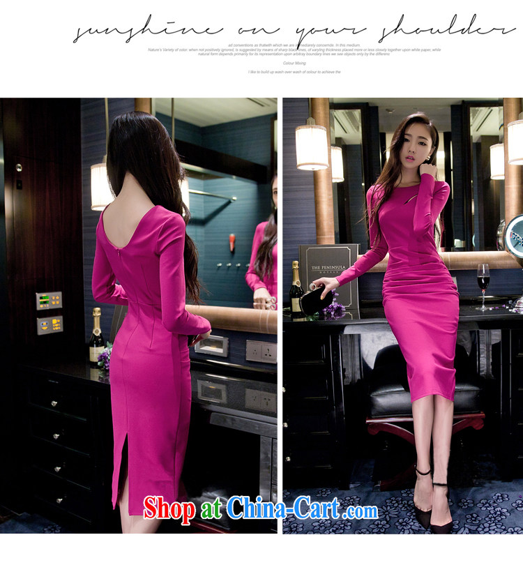Connie, Texas 2015 new Korean style beauty sense of long-sleeved back exposed solid dress Openwork the forklift truck dress black L pictures, price, brand platters! Elections are good character, the national distribution, so why buy now enjoy more preferential! Health