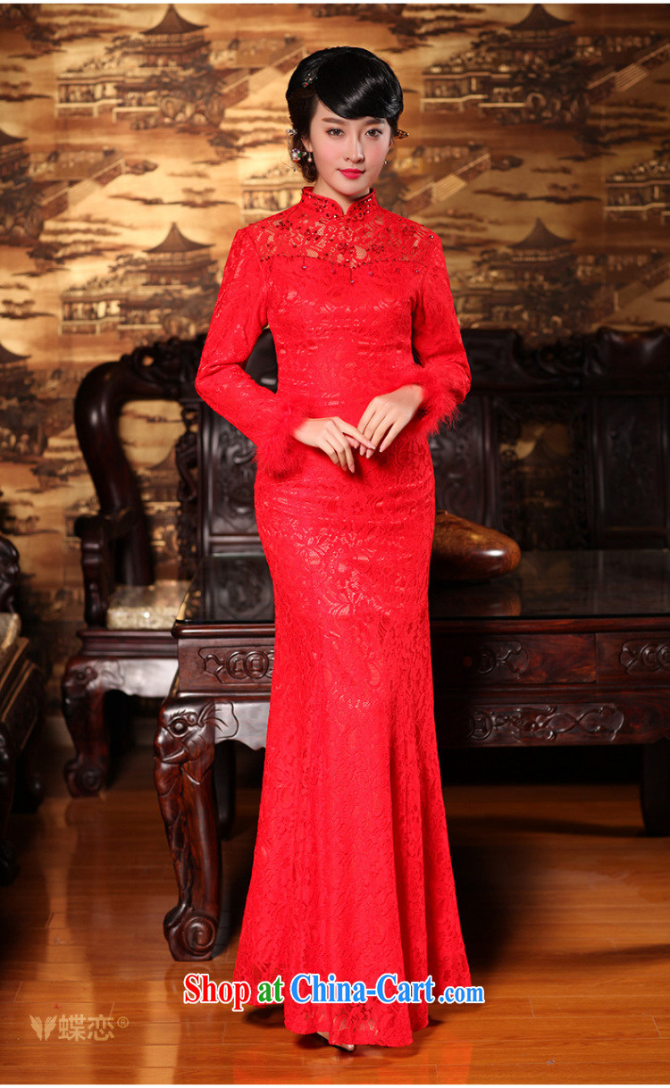 Butterfly Lovers fall 2015, Retro improved cheongsam to wine service at Merlion dress long, long-sleeved red wedding dress winter 49,161 red XXL pictures, price, brand platters! Elections are good character, the national distribution, so why buy now enjoy more preferential! Health