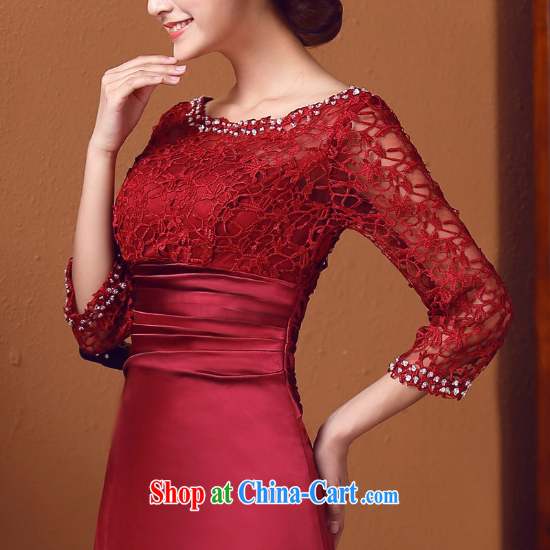 The bride's wedding dresses winter wedding dresses long sleeved gown bridal dresses serving dinner wine red 548 M, a bride, and shopping on the Internet