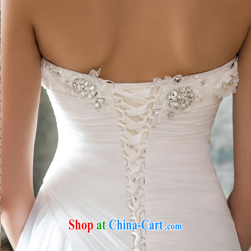 The bride's wedding dresses new 2015 original design and elegant dinner dress uniform tail 631 white L, the bride, shopping on the Internet