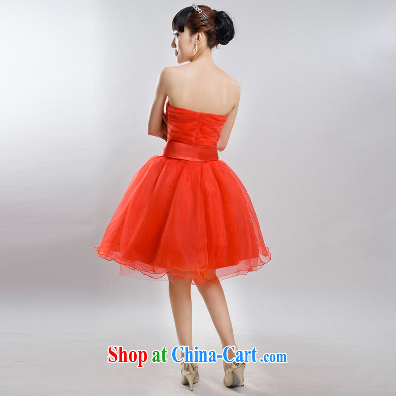 The bride's wedding dresses new 2015 winter uniform toast bridesmaid dress pricing 724 red L, the bride, shopping on the Internet