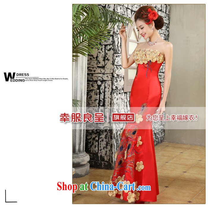 A good service is 2015 New Red bridal wedding dresses wedding dress wiped chest crowsfoot long gown dress red 2 XL pictures, price, brand platters! Elections are good character, the national distribution, so why buy now enjoy more preferential! Health