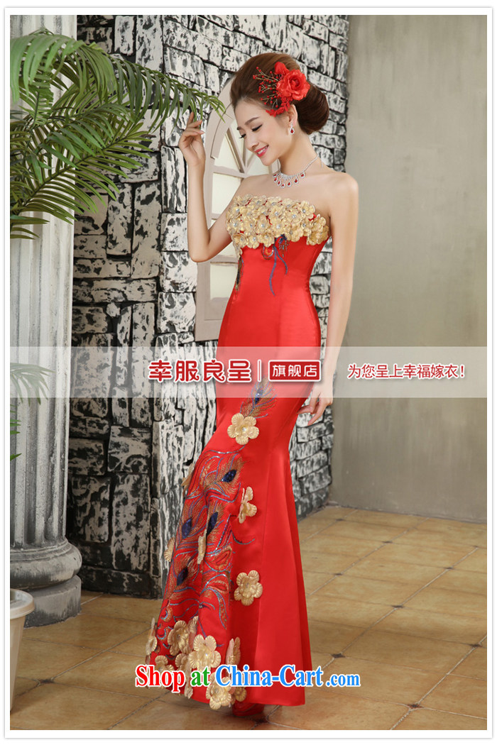 A good service is 2015 New Red bridal wedding dresses wedding dress wiped chest crowsfoot long gown dress red 2 XL pictures, price, brand platters! Elections are good character, the national distribution, so why buy now enjoy more preferential! Health