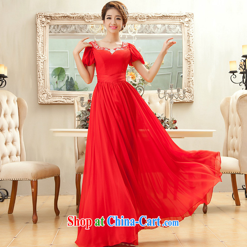 A good service is 2015 New Red bridal toast serving long, with Moderator dress the code mm thick red 5 XL, good service, and, on-line shopping