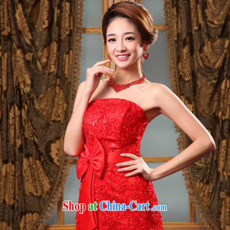 A good service is 2015 new marriages wedding dresses serving toast red long moderator Evening Dress red L, good service, and, shopping on the Internet