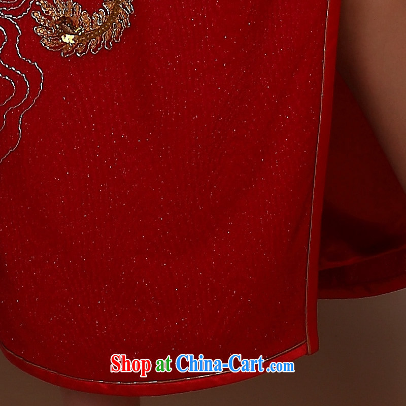 Cyd Ho Kwun Tong Cheung Itanium 2015 new Autumn with long cheongsam Chinese wedding dress bridal toast QX service 3806 red L, Sau looked Tang, shopping on the Internet